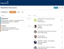 Tablet Screenshot of discussions.flightaware.com